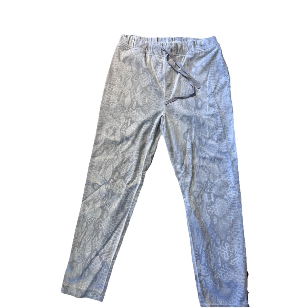 Cloth & Stone Women's Jogger Pants Gray Snakeskin Print Drawstring‎ Sz Large